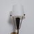 Italian Brass, Black Metal and Opaline Glass Wall Sconces, 1950s, Set of 2 For Sale - Image 4 of 11