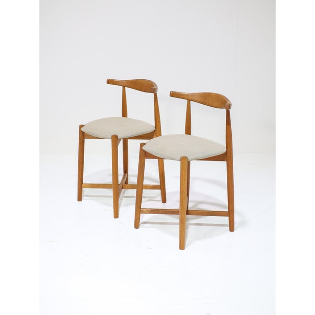 Vintage Danish Cowhorn Bar Stools in Oak from Findahls Møbelfabrik, 1960s, Set of 2 For Sale - Image 14 of 14