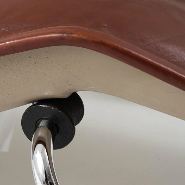 Chrome 20th Century German Leather Armchair For Sale - Image 8 of 8