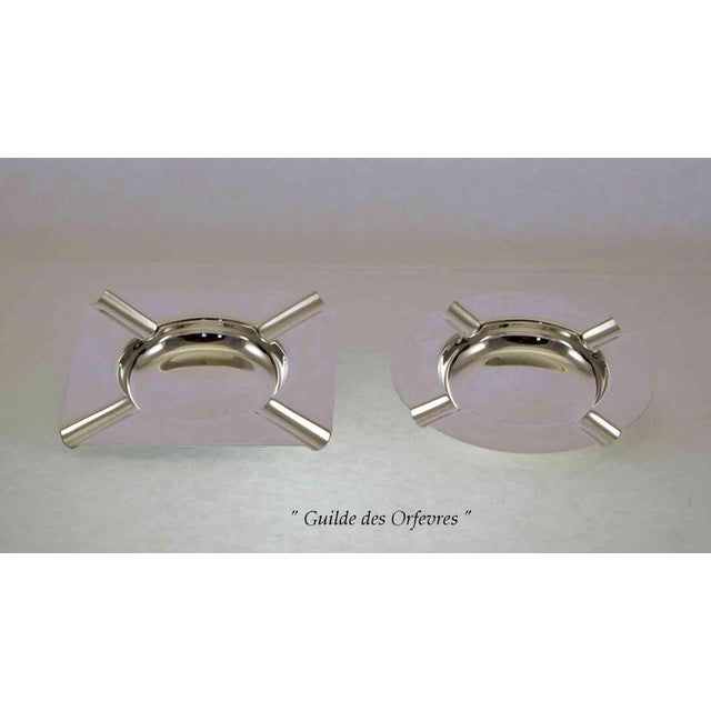 1970’s Vintage/New Set of 4 Different Silverplate Ashtrays For Sale In New York - Image 6 of 11