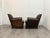 Animal Skin Pair of Restoration Hardware Leather Chairs For Sale - Image 7 of 10