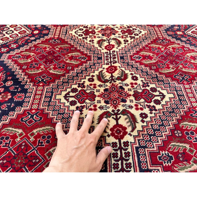 2000 - 2009 Fine Afghan Khal Mohammadi Biljik Wool Medallion Rug - 6'9" X 4'10" For Sale - Image 5 of 12