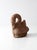 This vintage handmade swan sculpture features a looping neck, sculpted wings, and a heavily textured cement composition...