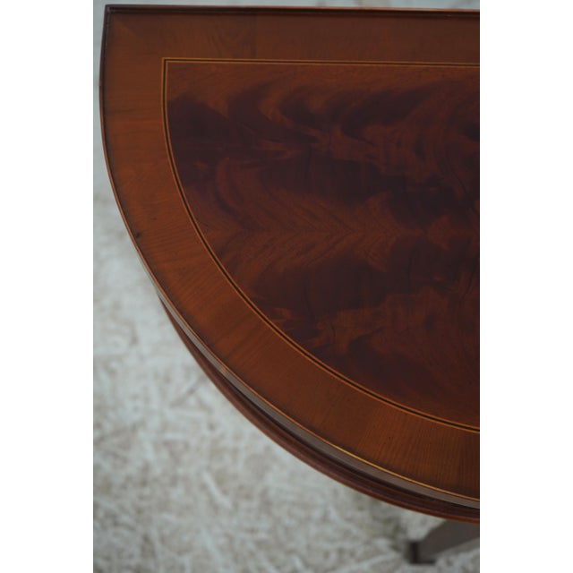 Hekman Flame Mahogany Federal Console Hall Table For Sale - Image 11 of 18