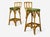 Dutch Modern, Bamboo, Green Leather, Three Barstools, Netherlands, 1970s For Sale - Image 13 of 13