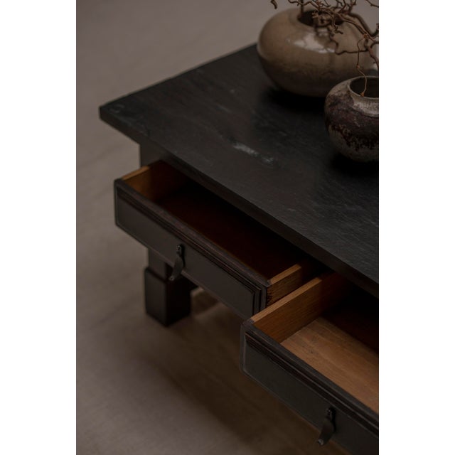 French Brutalist Side Table or Cabinet, 1960s For Sale - Image 10 of 13