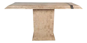 Mid-century Modern Tessellated Stone Console Table in the Style of Maitland Smith