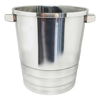 Art Deco Silver-Plated Champagne Bucket by Luc Lanel for Christofle Gallia Collection, France, 1930 For Sale