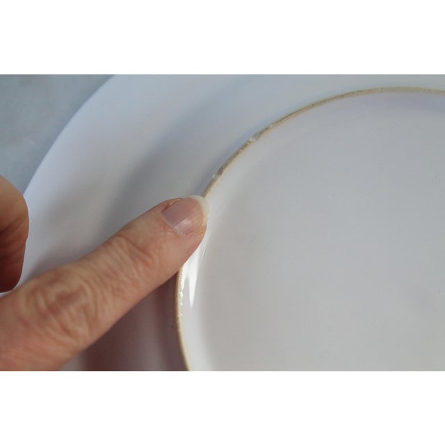 Ceramic Vintage Hand Painted French Varages Floral Bird and Butterfly Plate For Sale - Image 7 of 9