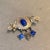 Native American Native American Style Silver Tone / Lapis Dangle Brooch For Sale - Image 3 of 5