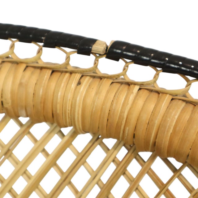 Large Boho Peacock Emanuelle Chair in Rattan, 1960s For Sale - Image 14 of 16
