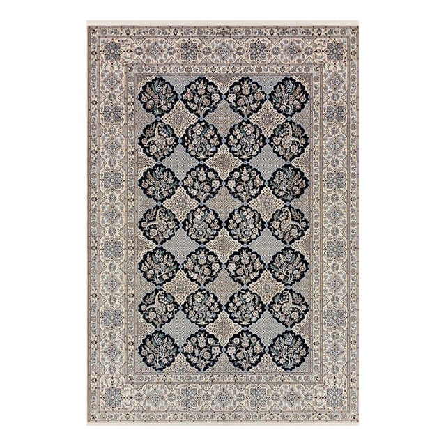 Nain Rug in Hand-Knotted Wool and Silk For Sale