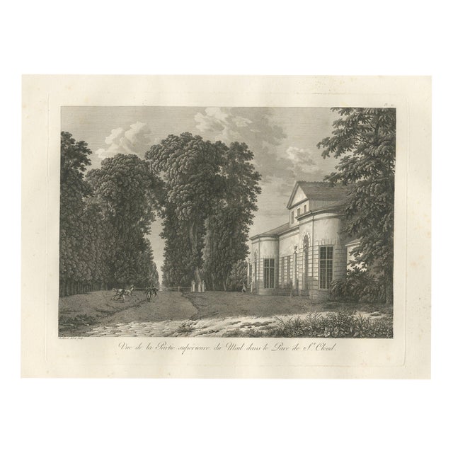 Louis-Pierre Baltard, Upper Mall Avenue in the Park of Saint-Cloud, 1803, Engraving For Sale