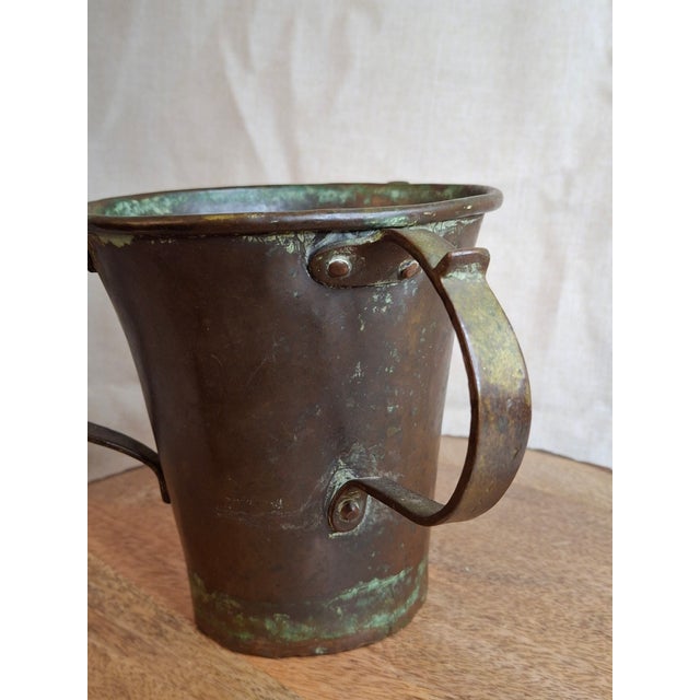 Antique Russian Imperial Copper Netilat Yadayim Cup 3 Handle Judaica Moscow Mark For Sale In Boston - Image 6 of 18