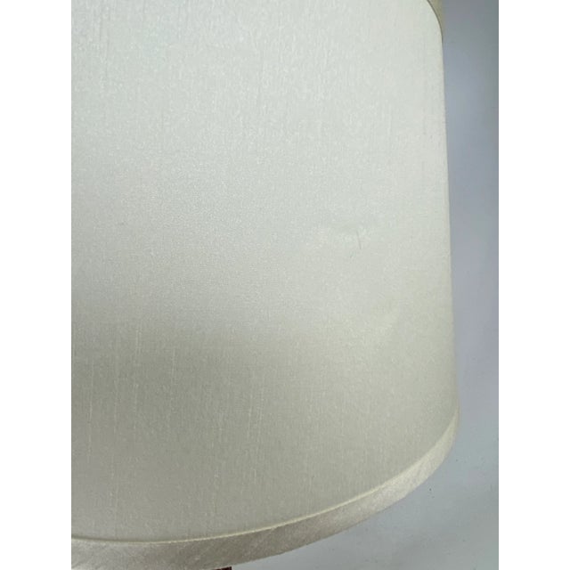 Brass Mid-Century Modern Walnut & Brass Table Lamp W/ Shade Attributed to Thurston For Sale - Image 8 of 10