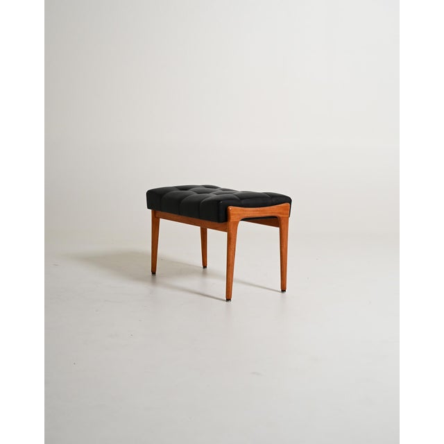 Bröderna Andersson Upholstered Stool, Sweden, 1960s For Sale - Image 6 of 6