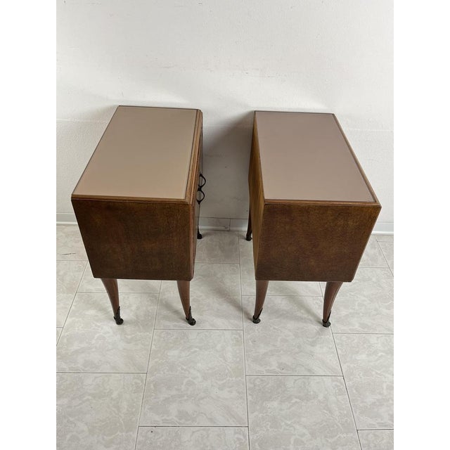 1950s Mid-Century Italian Bedside Tables, 1950s, Set of 2 For Sale - Image 5 of 12