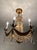 1940s Crystal Fringe Chandelier; Six Light, Hammered Brushed Brass, Glass Crystal Hollywood Regency Lighting For Sale - Image 10 of 12