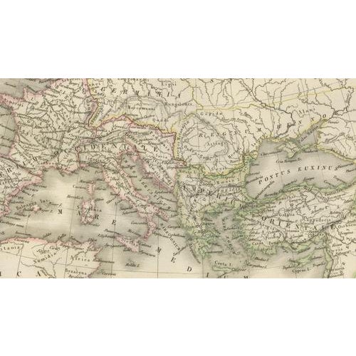 Gold Antique Double Map of Europe, Paris, 1838 For Sale - Image 8 of 10