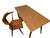 Mid Century Modern Paul McCobb Writing Desk With Custom Glass Top and Original Chair- 3 Pieces For Sale - Image 9 of 11