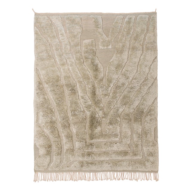 Hand-Knotted Wool Premium Rug by Azele Studio For Sale