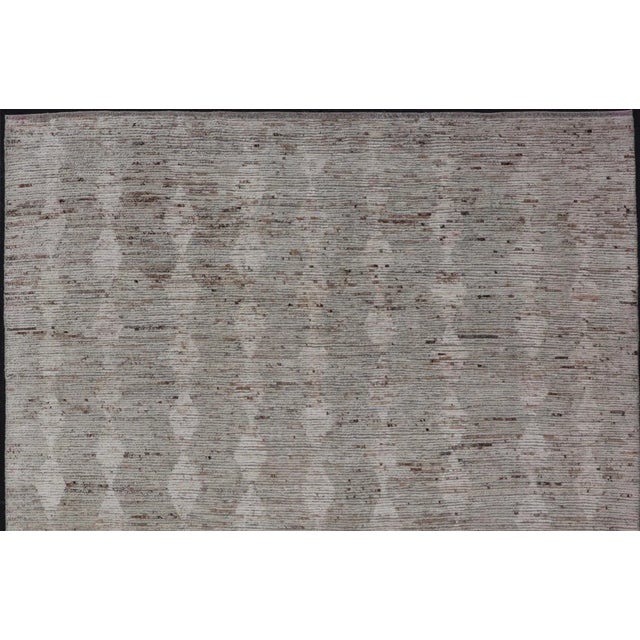 Modern Moroccan Rug by Keivan Woven Arts With All-Over Pattern 8'8 X 11'5 For Sale In Atlanta - Image 6 of 12