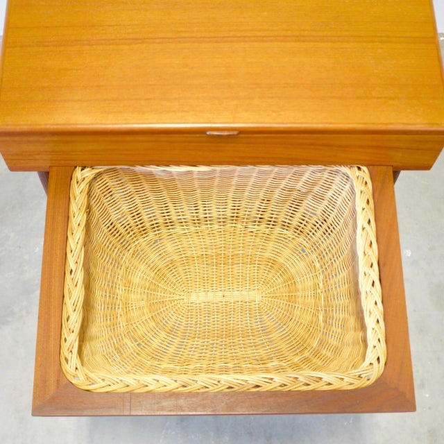 Wood Mid 20th Century FDB Møbler Model #R101 Sewing Table Designed by Ejvind A. Johansson For Sale - Image 7 of 11