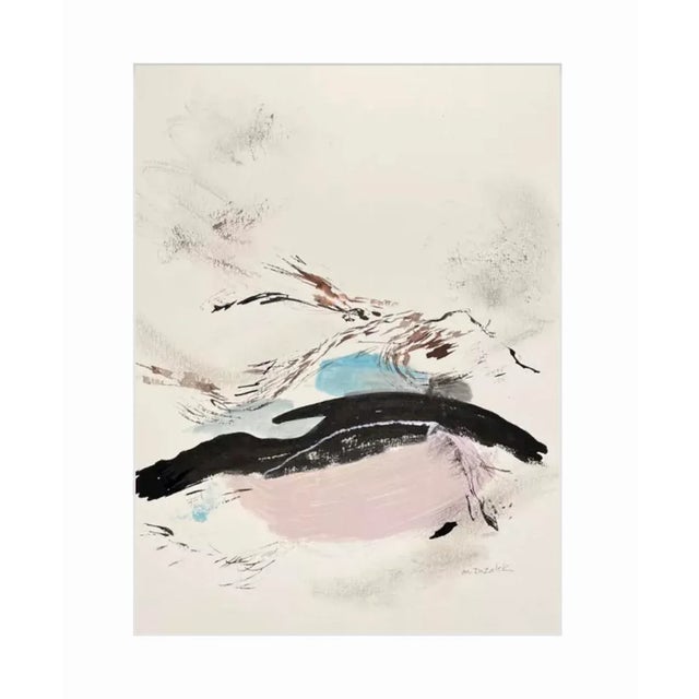 2020s Original Abstract Painting on Paper 'Against the Wind' For Sale - Image 5 of 5