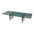 1970s Leon Rosen for Pace Collection Glass and Brass Coffee Table For Sale