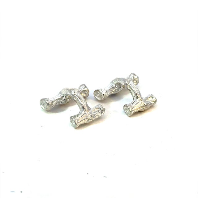 Authentic Tiffany & Co Bamboo Cufflinks Sterling Silver 10 Grams Estate TIF904 These cufflinks have been newly polished...