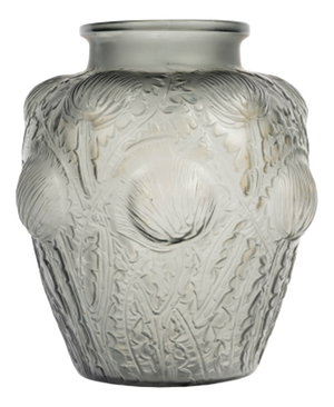 Domrémy Vase in Tinted Grey by René Lalique, 1926
