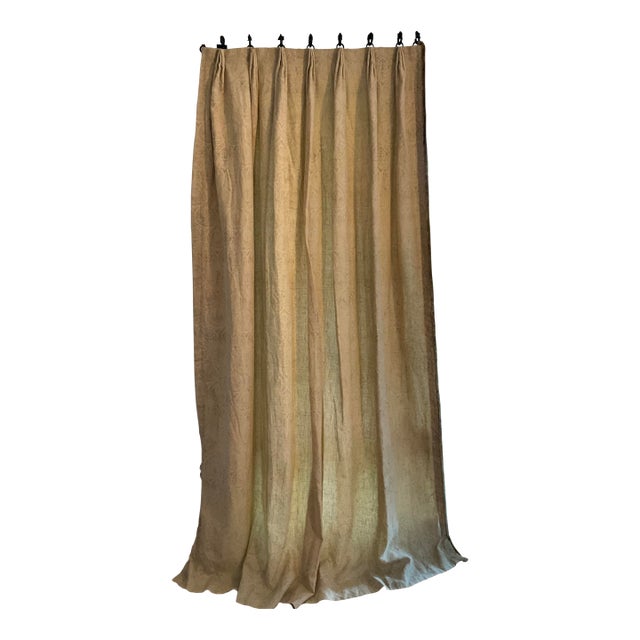 Set of 4, Rose Tarlow Drapery Panels With Lining, Interlining and Fringe For Sale