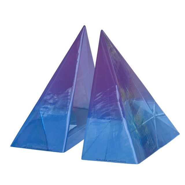 Mid-Century Modern A Vintage Pair of Jonathan Adler Lucite Bookend Set For Sale - Image 3 of 13