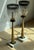 Hollywood Regency Vintage Stiffel Attributed Brass Column Lamps With Greek Key Glass Shades, in the Style of Tommi Parzinger - a Pair For Sale - Image 3 of 7