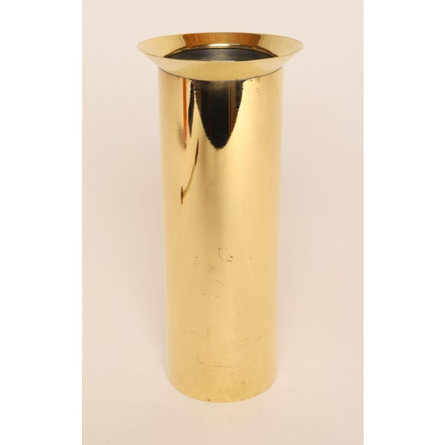 Metal Italian Modern Brass-Plated Steel and Teak Cocktail Pitcher and Stirrer/Spoon For Sale - Image 7 of 18