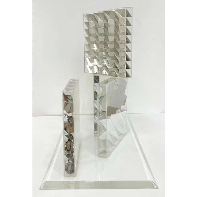Large Abstract Vintage Acrylic, Lucite Sculpture by Michael Michaeledes For Sale - Image 4 of 6