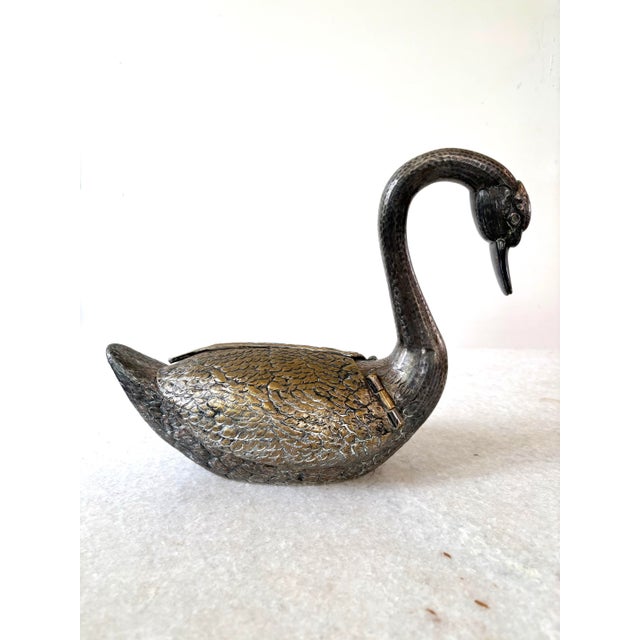 Vintage 1950s Silver Plated Swan Centerpiece For Sale - Image 4 of 4