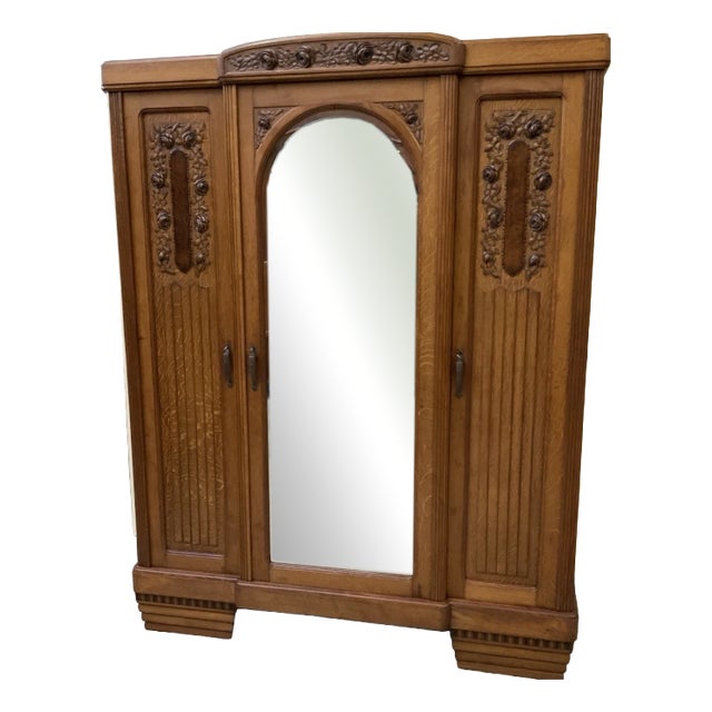 Art Deco Wardrobe, 1930 For Sale