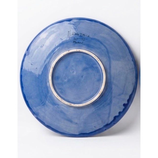 Hand-Painted Moroccan Safi Ceramic Charger Platter by M. Reda Dbila For Sale - Image 4 of 10