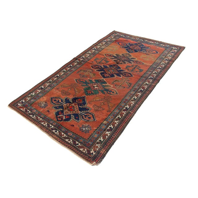 Traditional Decorative Antique Caucasian Wool Rug For Sale - Image 3 of 6