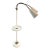 Mid Century Double Gooseneck Floor Lamp With Center Reticulated Tray, Attributed to Gerald Thurston For Sale