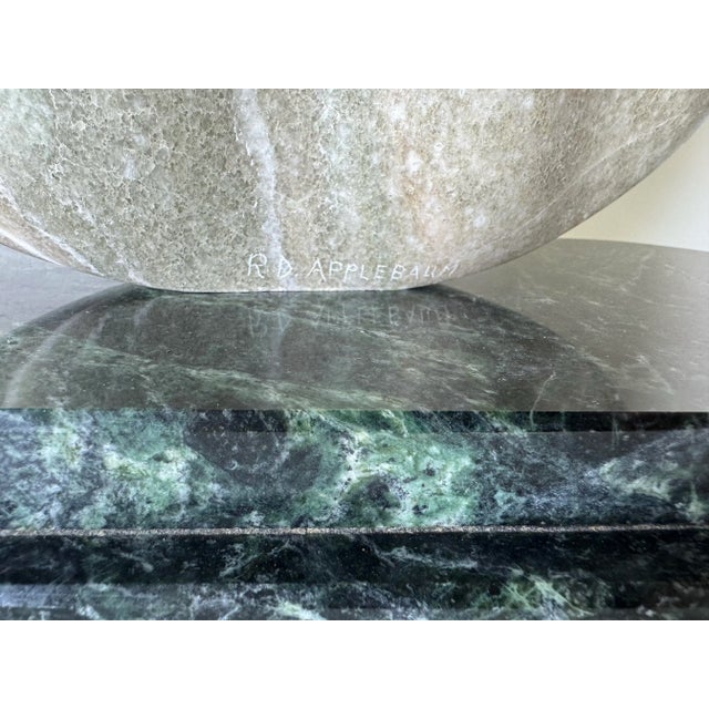 Vintage R. D. Applebaum Abstract Free- Form Hand-Carved Marble Sculpture/ Sold For Sale - Image 10 of 12