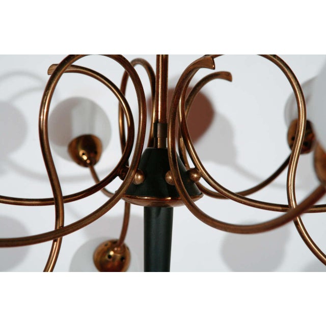 1950s Nine-Light Italian Fixture Attributed to Stilnovo For Sale - Image 9 of 10