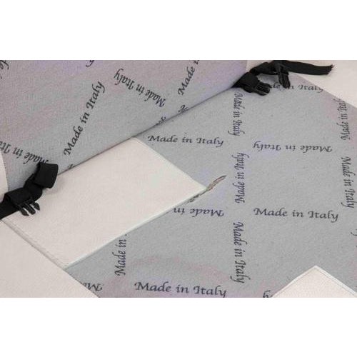 Wood Vintage White Leather Sofa Set, Italy, 1970s, Set of 2 For Sale - Image 7 of 11