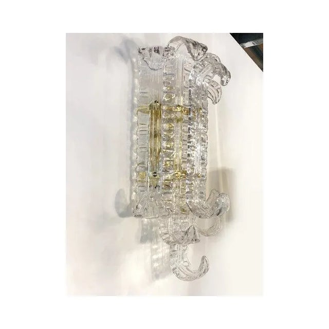 Glass Transparent Lingue Murano Glass Wall Lamp by Simoeng For Sale - Image 7 of 11
