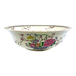 Late 19th Century Antique Copeland Spode Porcelain Decorative Bowl – Hand-Painted Floral For Sale
