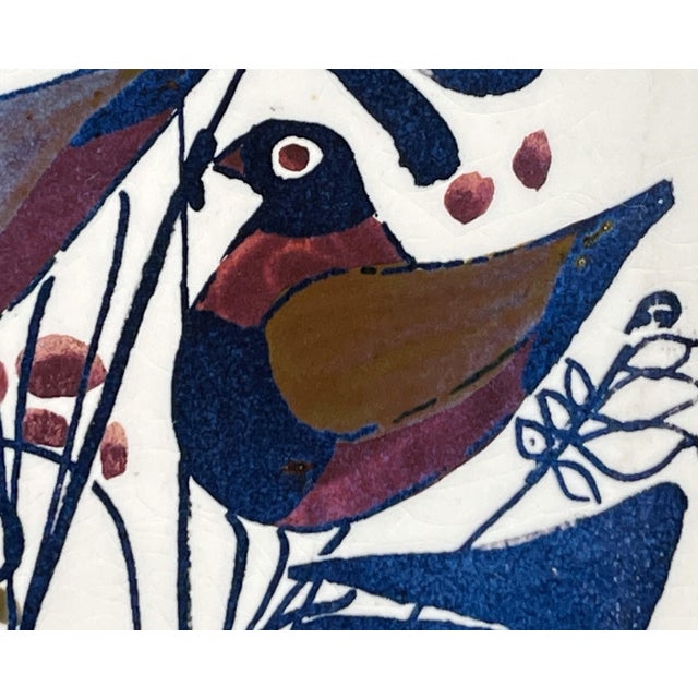 Mid-Century Modern Danish Porcelain Tenera Bowl with Bird Design by Kari Christensen for Aluminia Royal Copenhagen, 1960s For Sale - Image 6 of 18