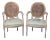 Beautiful Pair of Cane Back French Louis XVI Needlepoint Armchairs For Sale