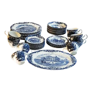 Johnson Brothers China Heritage Hall Blue Pattern - Made in Staffordshire England