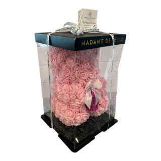 Valentine Teddy Made of Roses in Gift Box For Sale